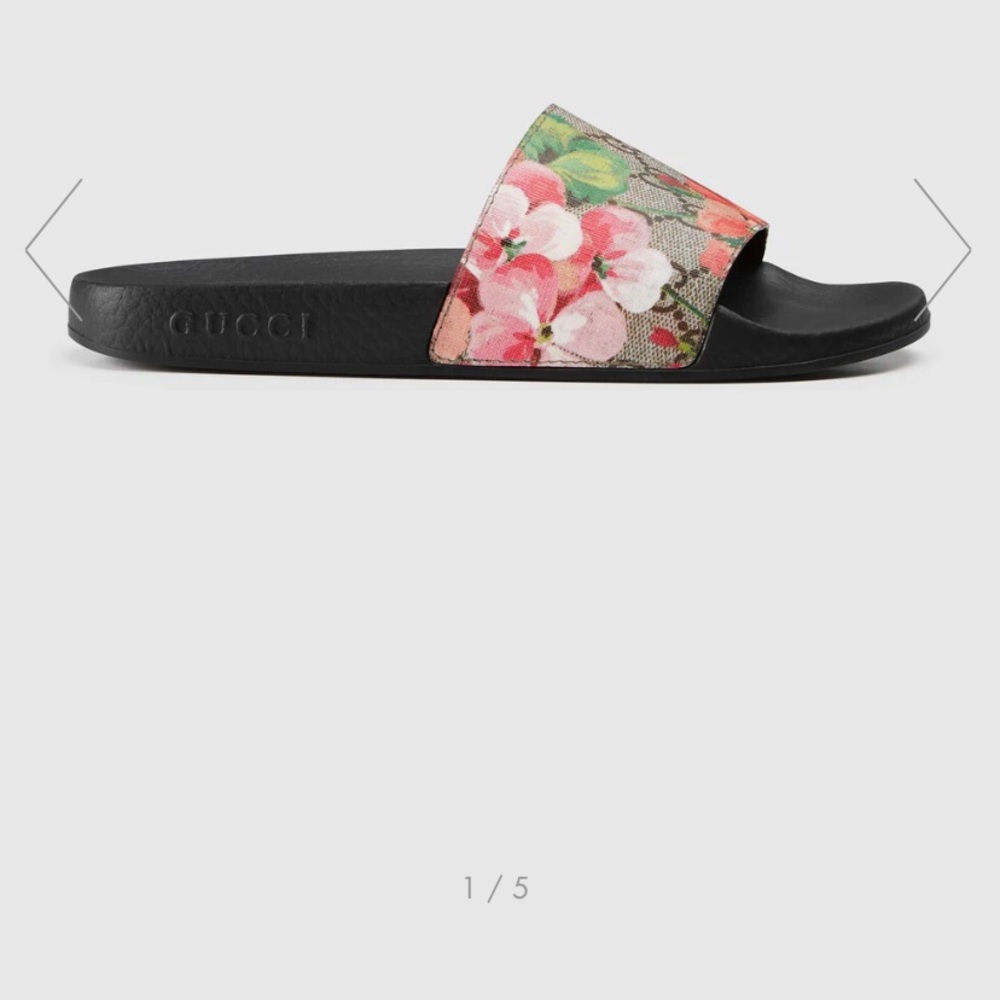 GG Blooms Supreme Womens Floral Slide Sandal. Worn once. Size 9. Classy look!
